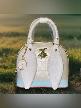 NEW Loungefly Disney Alice in Wonderland White Rabbit Satchel Shoulder Bag Purse
